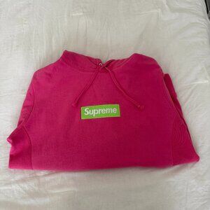 Supreme Box Logo Hooded Sweatshirt (FW17) (Magenta)